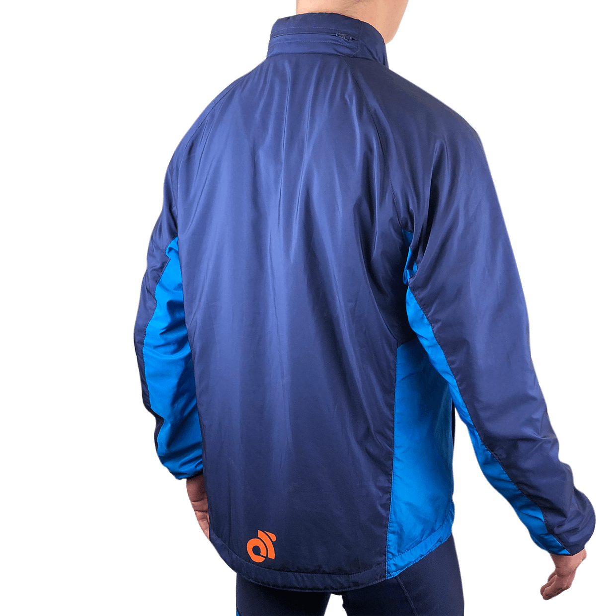 men's blue windbreaker jacket